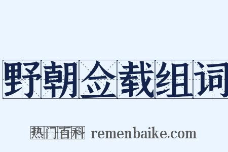 野朝佥载组词是什么意思的图片